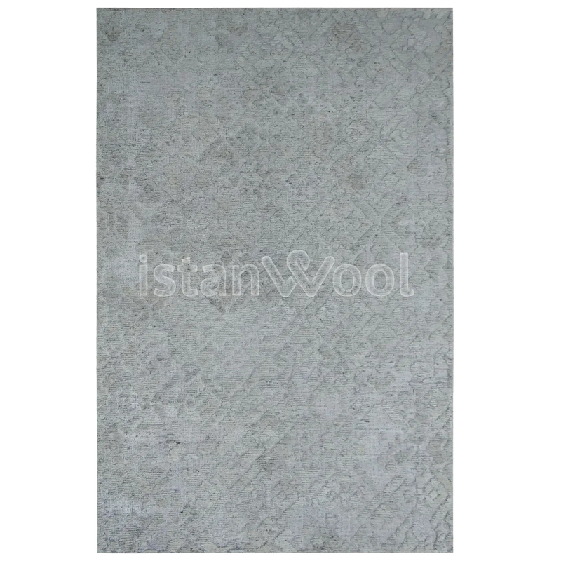 Alfombra Moderna para Terraza Tipo Boucle, Color Blanco. Colección Tibet